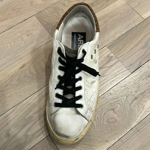 Authentic Golden Goose Leather White Leather Superstar Sneakers